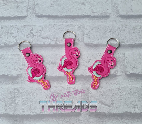 DIGITAL DOWNLOAD Floatie Flamingo Snap Tab Key Chain