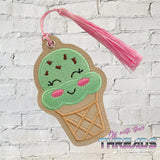 DIGITAL DOWNLOAD Ice Cream Cone Bag Tag Ornament Bookmark