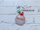 DIGITAL DOWNLOAD Applique 3D Shaker Cupcake Ornament Bag Tag Bookmark