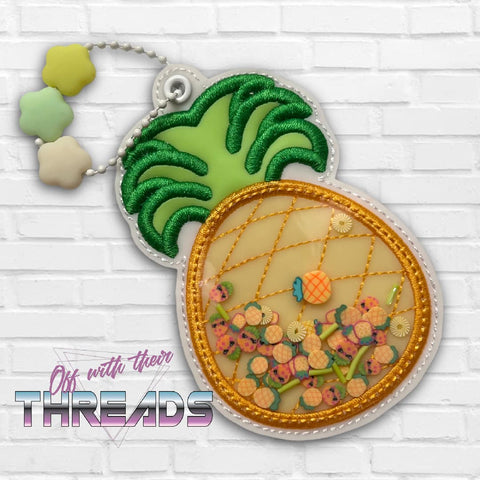 DIGITAL DOWNLOAD Applique 3D Shaker Pineapple Ornament Bag Tag Bookmark