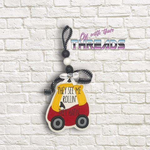 DIGITAL DOWNLOAD They See Me Rollin' Bag Tag Bookmark Ornament