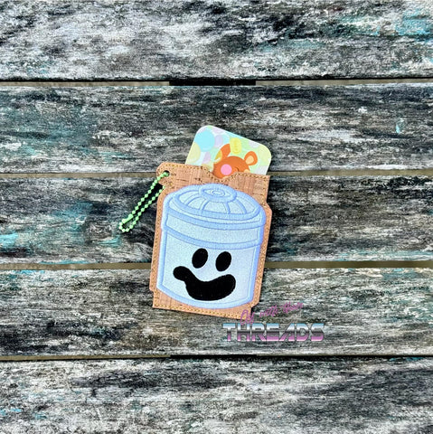 DIGITAL DOWNLOAD Applique Ghost Bucket Gift Card Holder