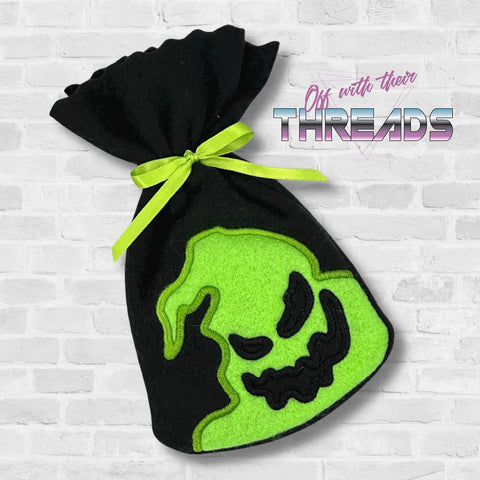 DIGITAL DOWNLOAD Applique Boogie Man Treat Bag 4 SIZES INCLUDED