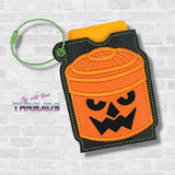 DIGITAL DOWNLOAD Applique Pumpkin Bucket Gift Card Holder
