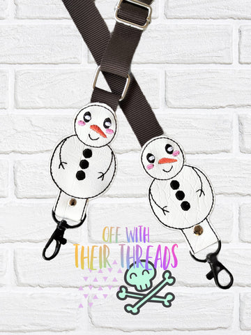 DIGITAL DOWNLOAD ITH Snow Man Strap Connectors 2 SIZES INCLUDED