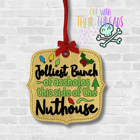 DIGITAL DOWNLOAD Jolliest Bunch Ornament Bag Tag Bookmark