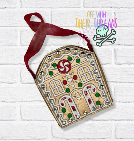 DIGITAL DOWNLOAD The Most Awesome ITH Gingerbread House Rivet Bag Ever!!! 4 SIZES INCLUDED
