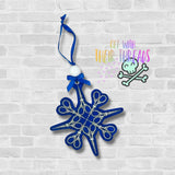 DIGITAL DOWNLOAD Vintage Scissors Snowflake Ornament Bookmark Gift Tag