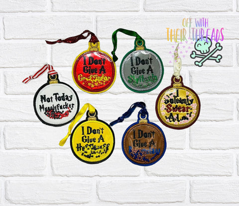 DIGITAL DOWNLOAD Applique 3D Shaker Sweary Ornament Set ITH 6 DESIGNS INCLUDED