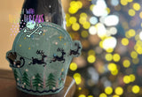 DIGITAL DOWNLOAD 3D Shaker Santa Snow Globe LED Candle Wrap Holder