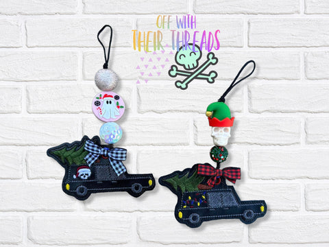 DIGITAL DOWNLOAD Holiday Hearse Ornament Bag Tag Bookmark 2 DESIGNS INCLUDED