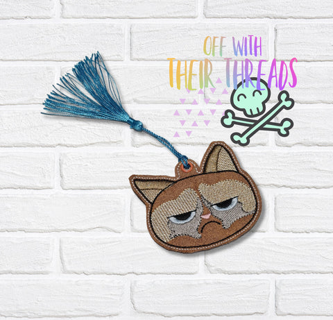 DIGITAL DOWNLOAD Annoyed Kitty Bookmark Bag Tag Ornament