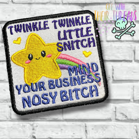 DIGITAL DOWNLOAD  Twinkle Twinkle Patch 3 SIZES INCLUDED