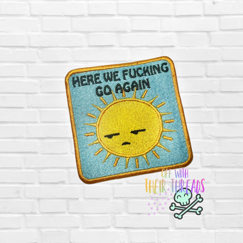 DIGITAL DOWNLOAD  Here We Go Again Patch 3 SIZES INCLUDED