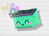 DIGITAL DOWNLOAD Trash Can and Flame Squishy Plushie 5 SIZES INCLUDED