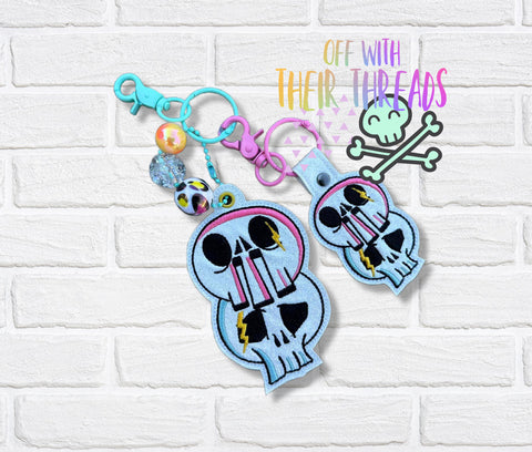 DIGITAL DOWNLOAD Skull Stack Bag Tag and Snap Tab Set FEB 2024 SPOOKY MYSTERY