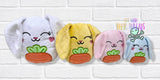 DIGITAL DOWNLOAD Applique Easter Bunny Carrot Plushie Set 5 SIZES INCLUDED