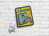 DIGITAL DOWNLOAD Anxiety Switch Patch 3 SIZES INCLUDED