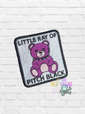 DIGITAL DOWNLOAD Little Ray Of Pitch Black Patch 3 SIZES INCLUDED