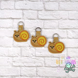 DIGITAL DOWNLOAD Cutie Snail Snap Tab Key Chain