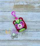 DIGITAL DOWNLOAD Applique StrawBEARy Squishy Key Chain Strawberry Bear