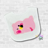 DIGITAL DOWNLOAD Applique Flamingo 5 SIZES INCLUDED