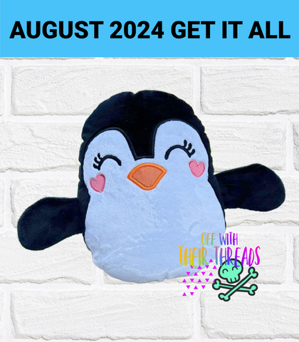 DIGITAL DOWNLOAD Applique Penguin Plush 5 SIZES INCLUDED