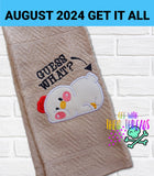 DIGITAL DOWNLOAD Guess What Chicken Butt Applique 5 SIZES INCLUDED