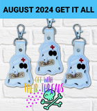 DIGITAL DOWNLOAD Nurse Ghost Boo Boo Crew Snap Tab Keychain