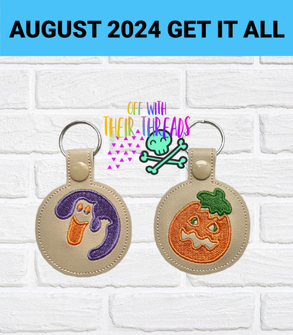 DIGITAL DOWNLOAD Halloween Sugar Cookie Snap Tab Keychain Set 2 DESIGNS INCLUDED