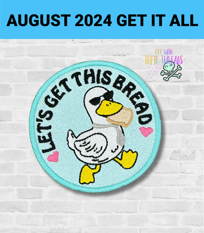 DIGITAL DOWNLOAD Let's Get This Bread Patch 3 SIZES INCLUDED