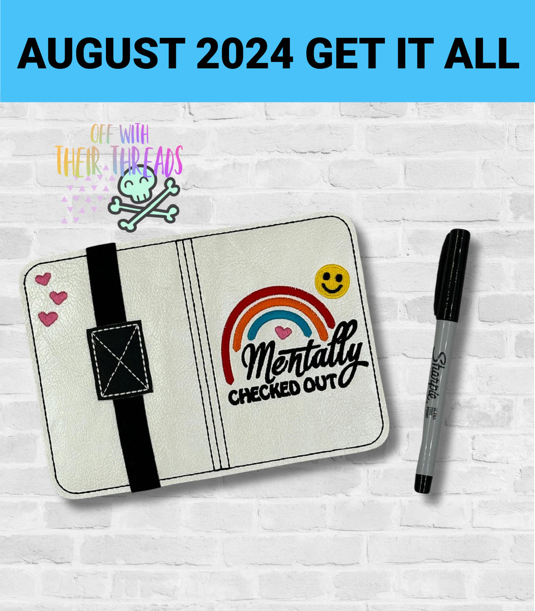 DIGITAL DOWNLOAD 5x7 Mentally Checked Out Mini Composition Notebook Co ...