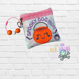 DIGITAL DOWNLOAD 5x5 Applique Spooky Dog Mom Mum Dog Poo Bag Holder Halloween