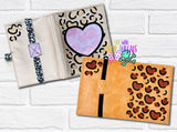 DIGITAL DOWNLOAD Applique Leopard Heart A6 Notebook Set