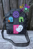 DIGITAL DOWNLOAD Applique Haunted House Rivet Panel Add On For ITH Gingerbread Rivet Bag 4 SIZES INCLUDED