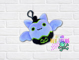 DIGITAL DOWNLOAD Applique Pumpkin Bat Squishy Keychain