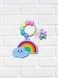 DIGITAL DOWNLOAD Cute Rainbow Bag Tag Bookmark Ornament