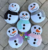 DIGITAL DOWNLOAD Applique Snowman Plush Bundle 5 SIZES INCLUDED