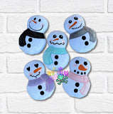 DIGITAL DOWNLOAD Applique Snowman Plush Bundle 5 SIZES INCLUDED