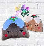 DIGITAL DOWNLOAD Applique Christmas Pudding Plush 5 SIZES INCLUDED