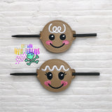 DIGITAL DOWNLOAD Gingerbread Hair Holder Bun Cover Set