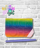 DIGITAL DOWNLOAD 5x7 Puff Foam Fuck Off Mini Composition Notebook Cover