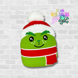 DIGITAL DOWNLOAD Applique Holiday Green Grump Plush 5 SIZES INCLUDED