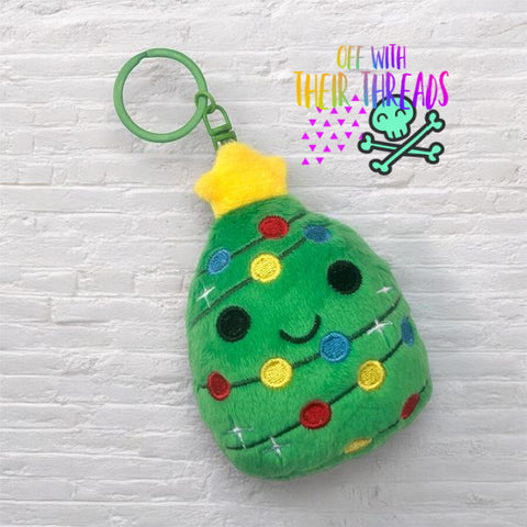 DIGITAL DOWNLOAD Applique Christmas Tree Squishy Keychain