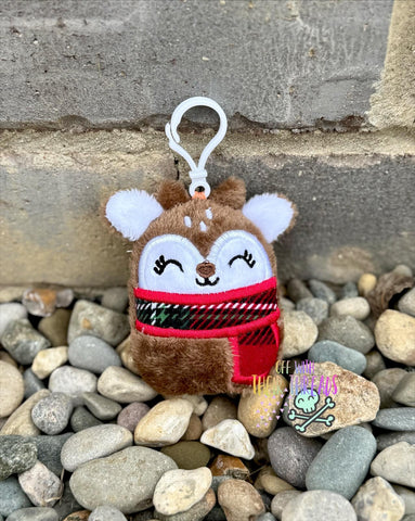 DIGITAL DOWNLOAD Applique Reindeer Squishy Keychain