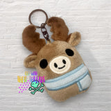 DIGITAL DOWNLOAD Applique Moose Squishy Keychain