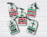 DIGITAL DOWNLOAD Naughty Holiday Gift Tag Set One 5 DESIGNS INCLUDED