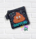 DIGITAL DOWNLOAD 5x5 Applique Shit Happens Poo Bag Holder