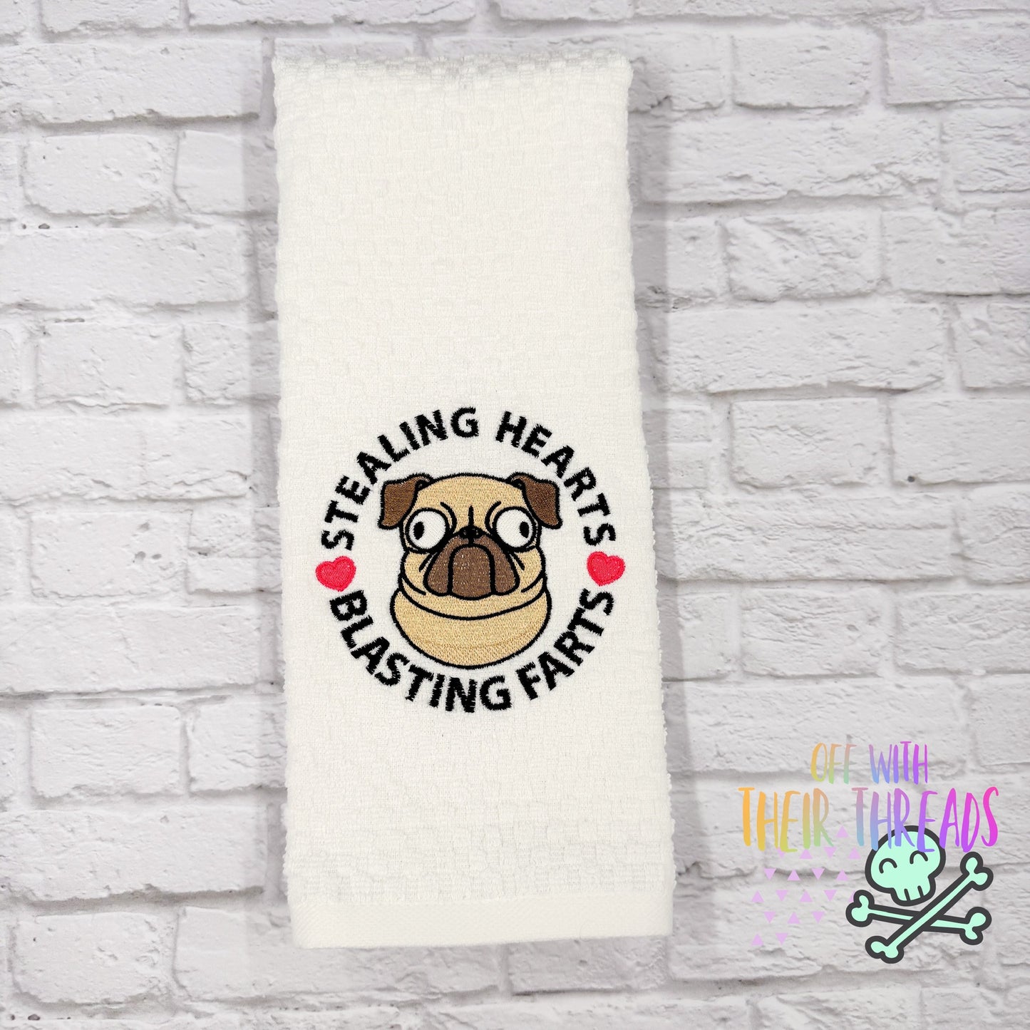 DIGITAL DOWNLOAD Stealing Hearts Blasting Farts Pug 4 SIZES INCLUDED