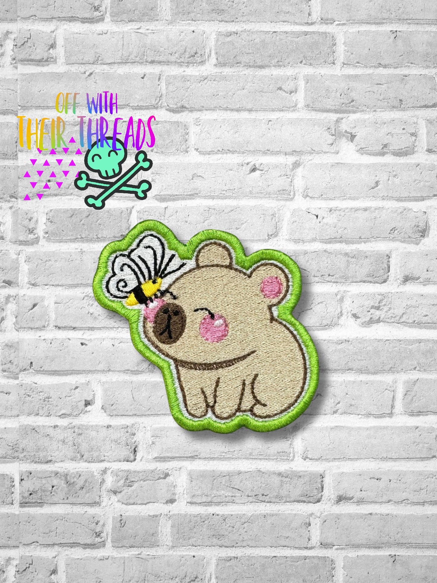 DIGITAL DOWNLOAD Capybara Patch 3 SIZES INCLUDED